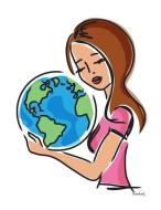 Notebook: Earth Day / Girl Holding the World / 8.5 X 11 in / 110 Blank Lined Pages / Notebook for Composition, Writing / di Creative Things edito da INDEPENDENTLY PUBLISHED