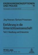 Einführung in die Unterrichtswissenschaft di Jörg Petersen, Gerhard Priesemann edito da Lang, Peter GmbH
