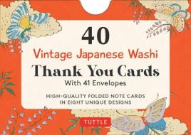 Vintage Washi Designs, 40 Thank You Cards With Envelopes edito da Periplus Editions