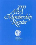 Membership Register di American Psychological Association edito da American Psychological Association