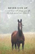 NEVER GIVE UP A GRT HORSE WILL di Insanely Equine edito da INDEPENDENTLY PUBLISHED