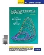 Elementary Differential Equations with Boundary Value Problems, Books a la Carte Edition di C. Henry Edwards, David E. Penney edito da Pearson