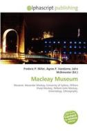 Macleay Museum edito da Vdm Publishing House