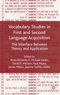 Vocabulary Studies in First and Second Language Acquisition: The Interface Between Theory and Application di Brian Richards, David D. Malvern edito da SPRINGER NATURE