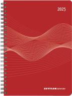 Wochenplaner PP-Einband rot 2025 - Büro-Kalender A5 - Cheftimer - red - Ringbindung - 1 Woche 2 Seiten - 128 Seiten - Zettler edito da Neumann Verlage GmbH & Co