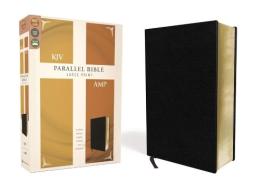 Kjv, Amplified, Parallel Bible, Large Print, Bonded Leather, Black, Red Letter Edition di Zondervan edito da Zondervan