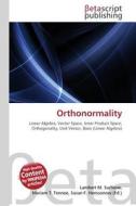 Orthonormality edito da Betascript Publishing