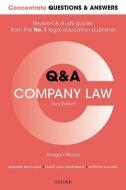 Concentrate Questions And Answers Company Law di Imogen Moore edito da Oxford University Press