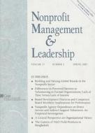 Nonprofit Management And Leadership di NML edito da John Wiley And Sons Ltd