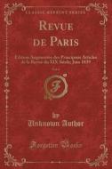 Author, U: Revue de Paris, Vol. 6 di Unknown Author edito da Forgotten Books