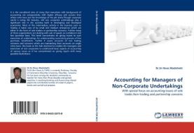 Accounting for Managers of Non-Corporate Undertakings di Dr. Sri Nivas Madishetti edito da LAP Lambert Acad. Publ.