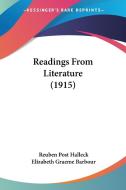 Readings from Literature (1915) di Reuben Post Halleck, Elizabeth Graeme Barbour edito da Kessinger Publishing