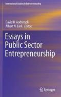 Essays in Public Sector Entrepreneurship edito da Springer-Verlag GmbH