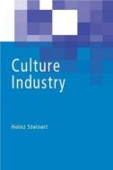 Culture Industry di Heinz Steinert edito da Polity Press