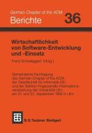 Wirtschaftlichkeit von Software-Entwicklung und -Einsatz edito da Vieweg+Teubner Verlag