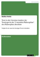 Trost in der Literatur. Analyse der Trosttopoi in der "Consolatio Philosophiae" des Philosophen Boethius di Nadine Henke edito da GRIN Verlag