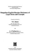 Mongolian-english-russian Dictionary Of Legal Terms And Concepts edito da Kluwer Law International