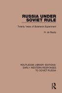 Russia Under Soviet Role di N. de Basily edito da Taylor & Francis Ltd