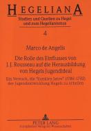 Die Rolle des Einflusses von J.J. Rousseau auf die Herausbildung von Hegels Jugendideal di Marco de Angelis edito da Lang, Peter GmbH