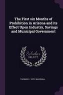 The First Six Months of Prohibition in Arizona and Its Effect Upon Industry, Savings and Municipal Government di Thomas K. Marshall edito da CHIZINE PUBN