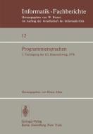 Programmiersprachen edito da Springer Berlin Heidelberg