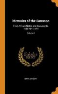 Memoirs Of The Sansons di Henri Sanson edito da Franklin Classics Trade Press