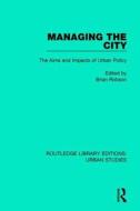 Managing The City edito da Taylor & Francis Ltd