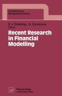 Recent Research in Financial Modelling edito da Physica-Verlag HD
