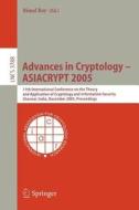 Advances in Cryptology - ASIACRYPT 2005 edito da Springer Berlin Heidelberg