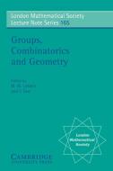 Groups, Combinatorics and Geometry di M. W. Liebeck edito da Cambridge University Press