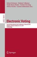 Electronic Voting edito da Springer International Publishing