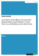 An Analysis Of The Effects Of Contextual Representation di Sarah Doerfel edito da Grin Publishing