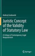 Juristic Concept of the Validity of Statutory Law di Andrzej Grabowski edito da Springer-Verlag GmbH