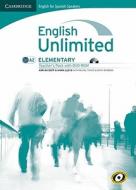 English Unlimited For Spanish Speakers Elementary Teacher's Pack (teacher's Book With Dvd-rom) di Adrian Doff, Mark Lloyd edito da Cambridge University Press