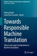 Towards Responsible Machine Translation edito da Springer International Publishing