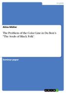 The Problem Of The Color Line In Du Bois's The Souls Of Black Folk di Alina Muller edito da Grin Publishing