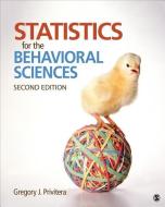 Statistics for the Behavioral Sciences di Gregory J. Privitera edito da SAGE PUBN