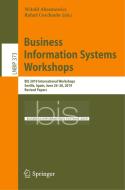 Business Information Systems Workshops edito da Springer Nature Switzerland Ag