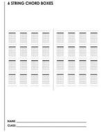 6 String Chord Boxes: A Student Manuscript Notebook from Fusello Publishing di Joe Dolan edito da Createspace