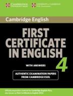 Cambridge First Certificate In English 4 For Updated Exam Student\'s Book With Answers di Cambridge ESOL edito da Cambridge University Press