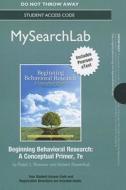 Beginning Behavioral Research: A Conceptual Primer di Ralph L. Rosnow, Robert Rosenthal edito da Pearson