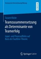 Teamzusammensetzung als Determinante von Teamerfolg di Susann Räcke edito da Springer Fachmedien Wiesbaden