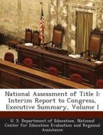 National Assessment Of Title I edito da Bibliogov