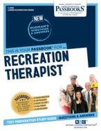 Recreation Therapist di National Learning Corporation edito da NATL LEARNING CORP