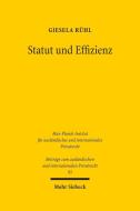 Statut und Effizienz di Giesela Rühl edito da Mohr Siebeck GmbH & Co. K