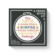 Like A Bonfire Cross Stitch Kit di Brass Monkey, Galison edito da Galison