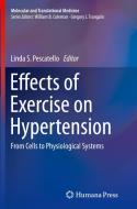 Effects Of Exercise On Hypertension edito da Birkhauser