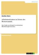 Arbeitsmotivation in Zeiten des Wertewandels di Annika Stern edito da GRIN Publishing