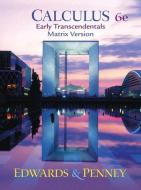 Calculus, Early Transcendentals Matrix Version di C. Henry Edwards, David E. Penney edito da Pearson Education (US)