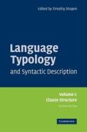 Language Typology And Syntactic Description edito da Cambridge University Press